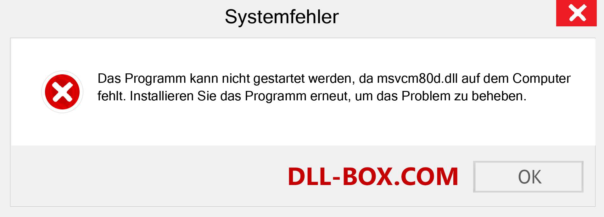 msvcm80d.dll-Datei fehlt?. Download für Windows 7, 8, 10 - Fix msvcm80d dll Missing Error unter Windows, Fotos, Bildern